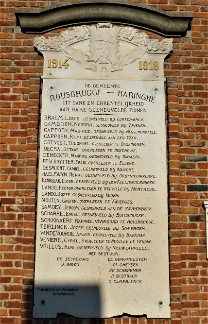 Memorials First World War Roesbrugge #2