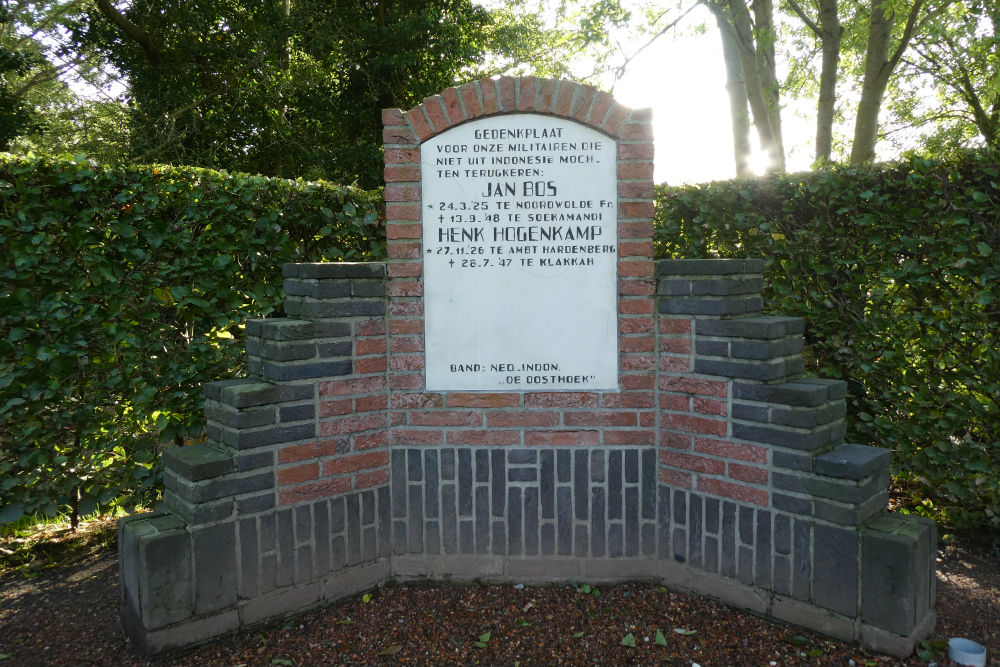 Memorial Victims Indonesia Protestant Cemetery Noordwolde