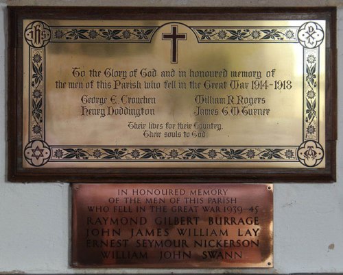 Oorlogsmonument St. Edmund Church Fritton #1