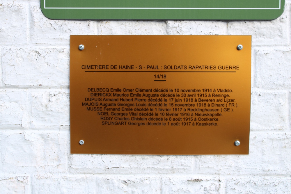 Gedenkteken Eerste Wereldoorlog Haine-Saint-Paul #2