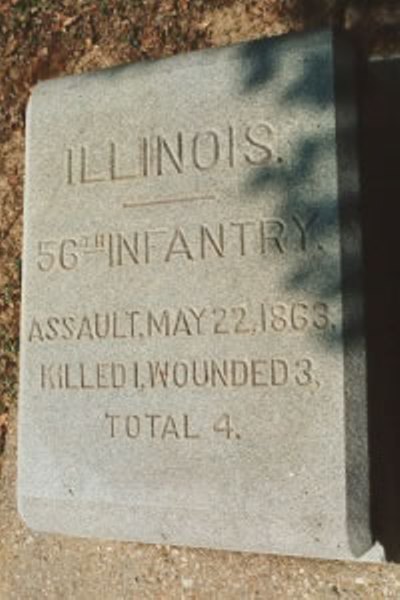Positie-aanduiding Aanval van 56th Illinois Infantry (Union) #1