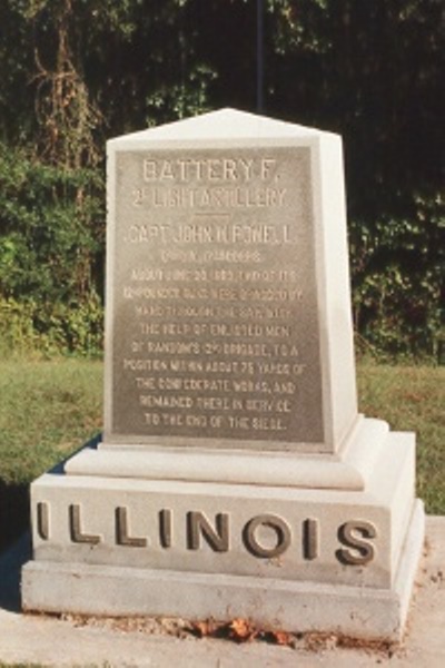 2nd Illinois Light Artillery, Battery F (Union) Monument #1