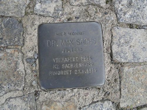 Stolperstein Max-Sachs-Strae 2 #1