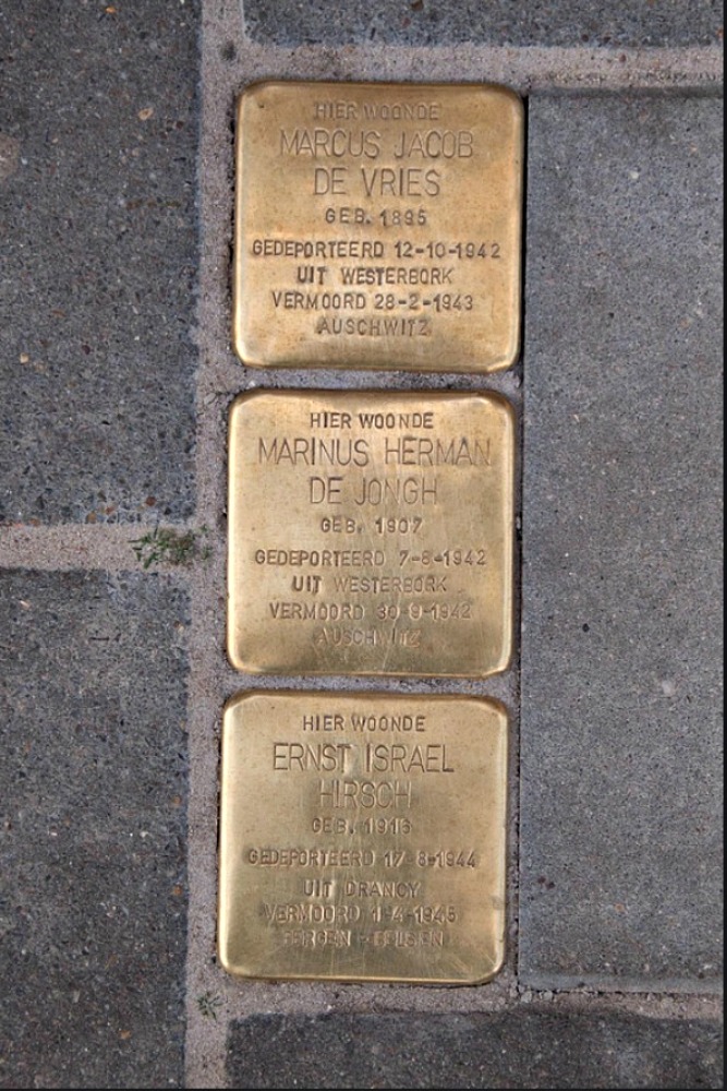 Stolpersteine Heuvel 93 (nu Hooghuisstraat 27) #1