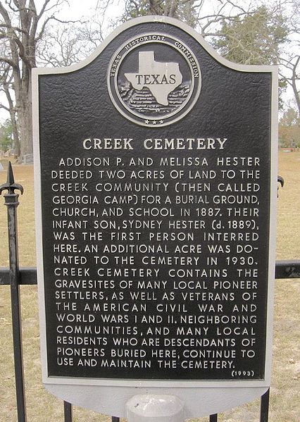 Veteranengraven Creek Cemetery #1