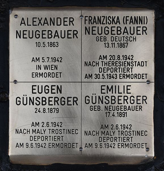 Remembrance Stones Gentzgasse 57 #1