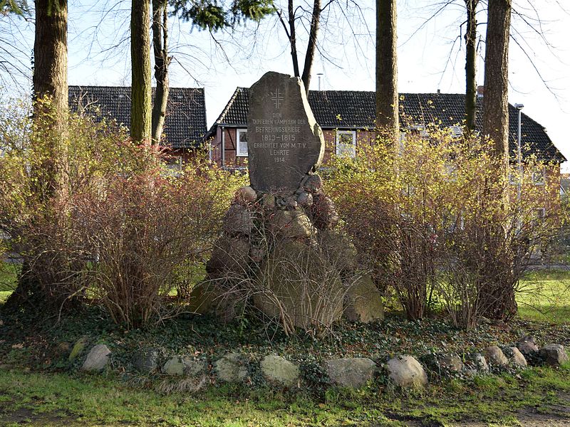 Herdenkingssteen Oorlogen 1813-1815 Lehrte #1