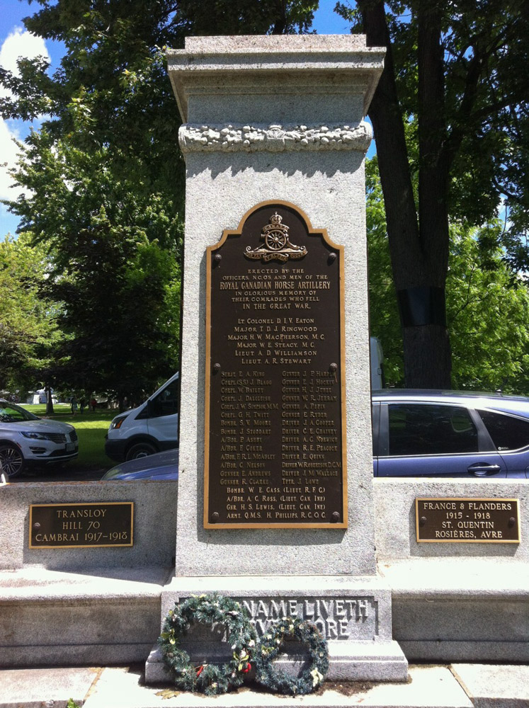 Monument National Royal Canadian Horse Artillery #2