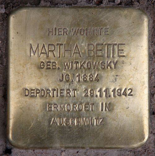 Stolpersteine Westfälische Straße 37 #2
