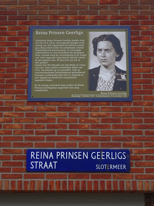 Herdenkingsborden Slotermeer Reina Prinsen Geerligsstraat #2