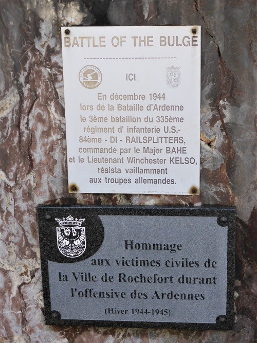 Memorial Stone Battle of the Bulge Rochefort #2