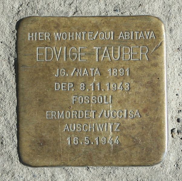 Stolperstein Via Goethe 15