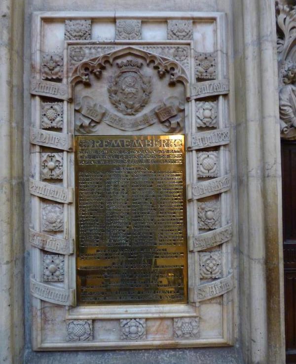 Memorials Anglo-Boer War York Minster #3