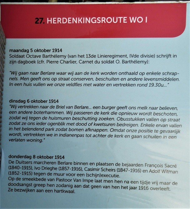 Herdenkingsroute 100 jaar Groote Oorlog - Informatiebord 27 #4