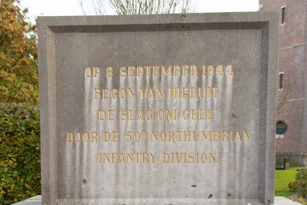 Monument 50th Northumbrian Infantry Division Geel Stelen #2