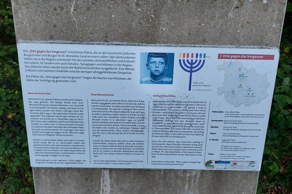 Memorial Persecution Jews Gonnesweiler #2