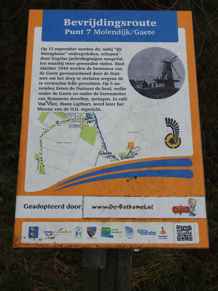 Sign Liberation Route Molendijk/Gaete #2