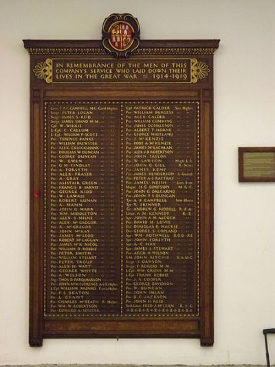 World War I Memorial Great North of Scotland Railway