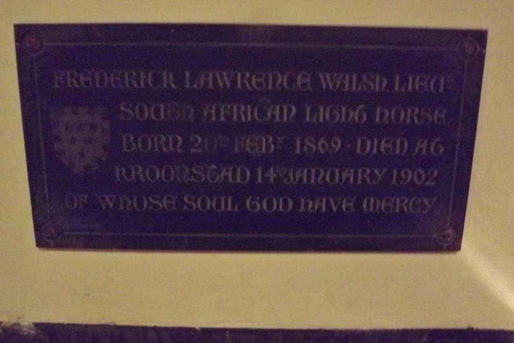 Gedenkteken Lieut. Frederick Lawrence Walsh #1