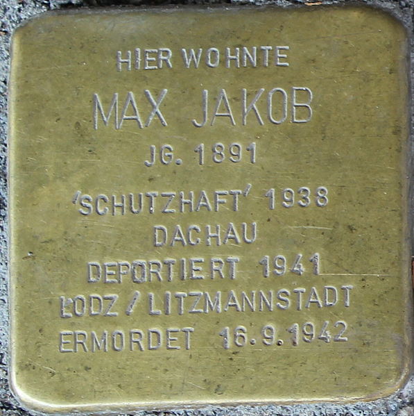 Stolpersteine Pirmasenser Straße 20 #1
