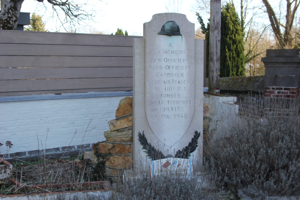 Monument Franse 110e Régiment d’Infanterie Chastre		 #1