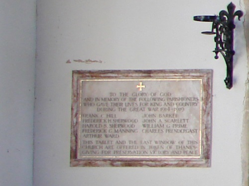 Oorlogsmonument Playford Church