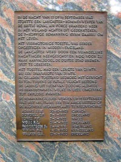 Lancaster Monument 1942-1992 #3
