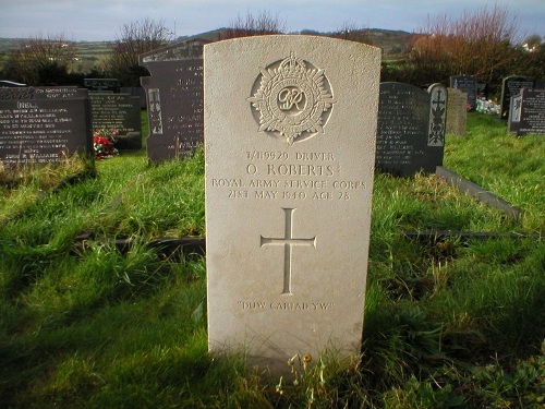 Oorlogsgraf van het Gemenebest St. Cawrdaf Churchyard