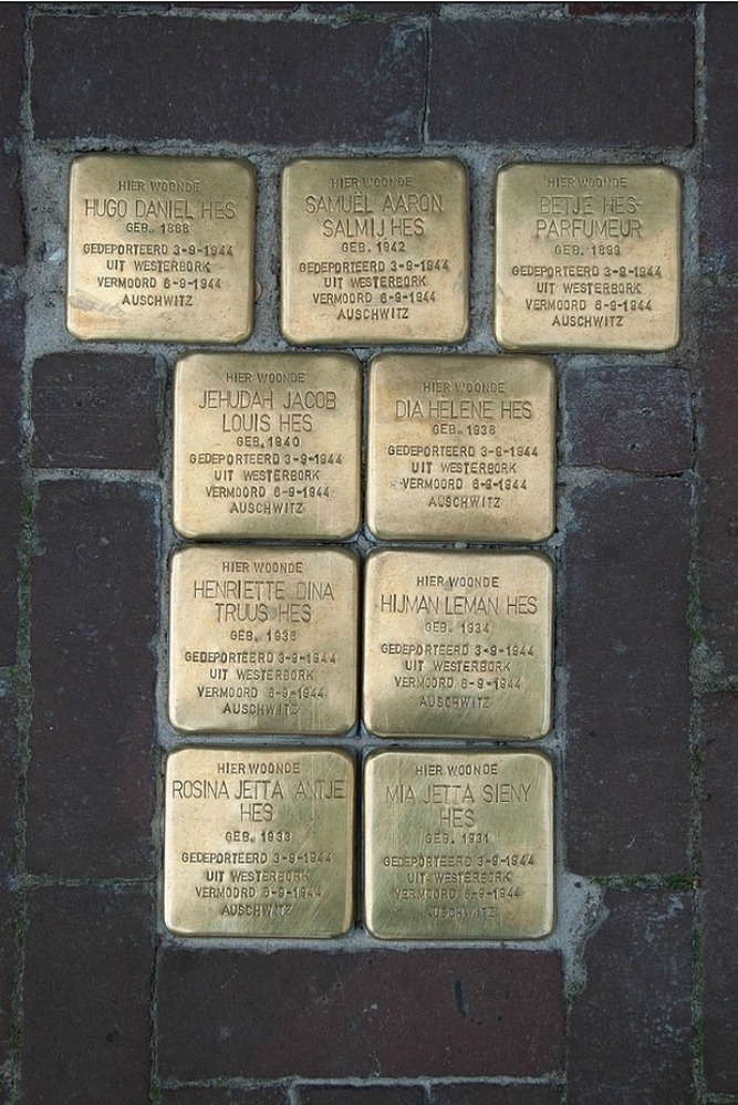 Stolpersteine Heuvel 79 (nu Hooghuisstraat 13) #1