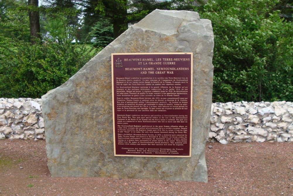 Newfoundland Memorial - Canadian National Historic Site Beaumont-Hamel