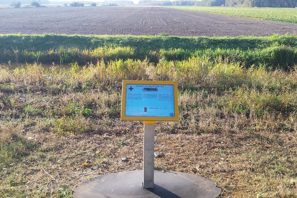 Herinneringsbord Crashlocatie Messerschmitt Bf 109