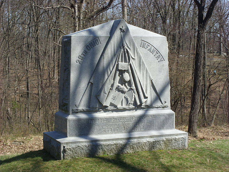 Monument 29th Ohio Volunteer Infantry Regiment