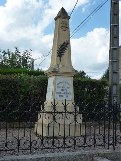 Monument Eerste Wereldoorlog Auboncourt-Vauzelles #1