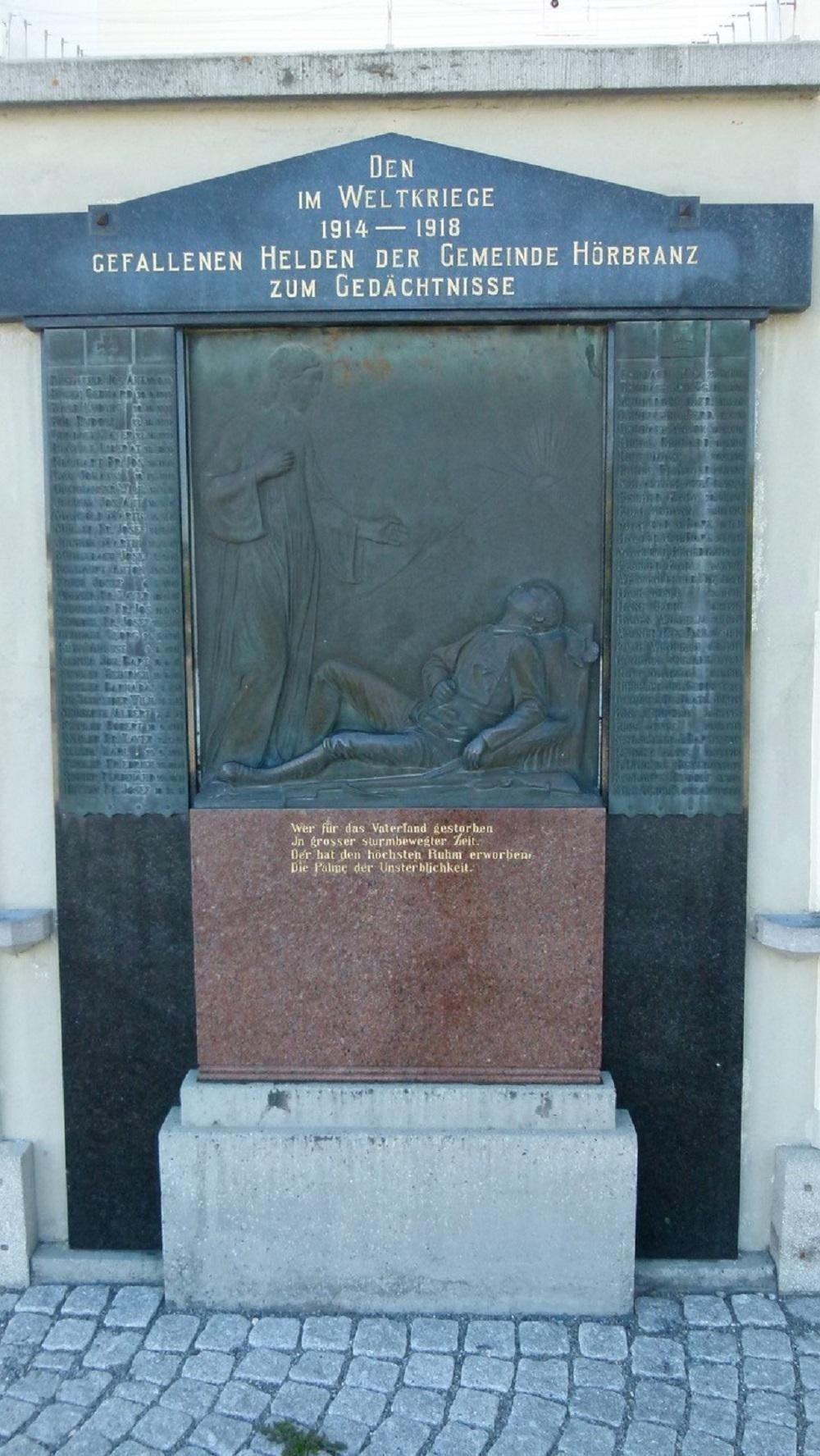 War Monument WW 1 Hrbranz #2
