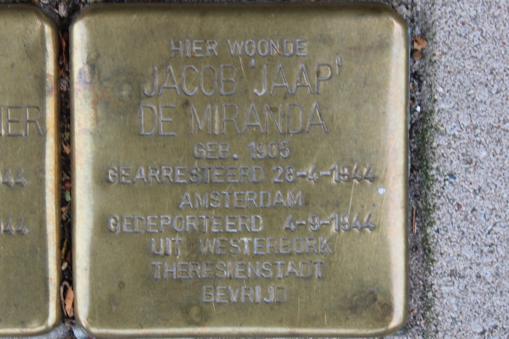 Stolpersteine Waalstraat 39 #3