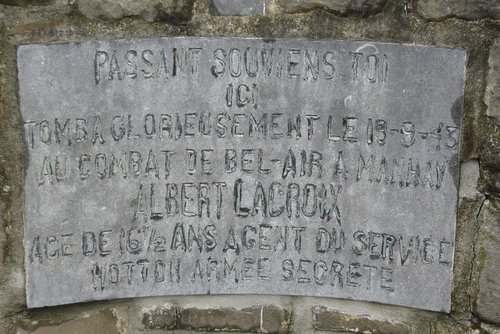 Monument Verzetsstrijder Albert Lacroix #2