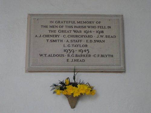 War Memorial Withersdale Church #1