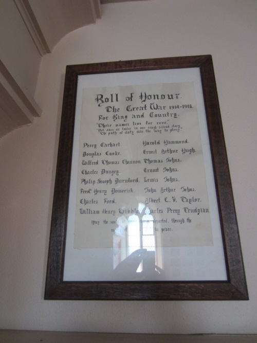 Roll of Honour First World War Portloe #1