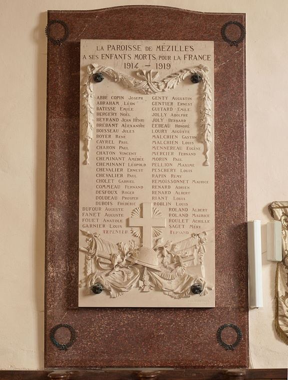 Monument Eerste Wereldoorlog Mézilles