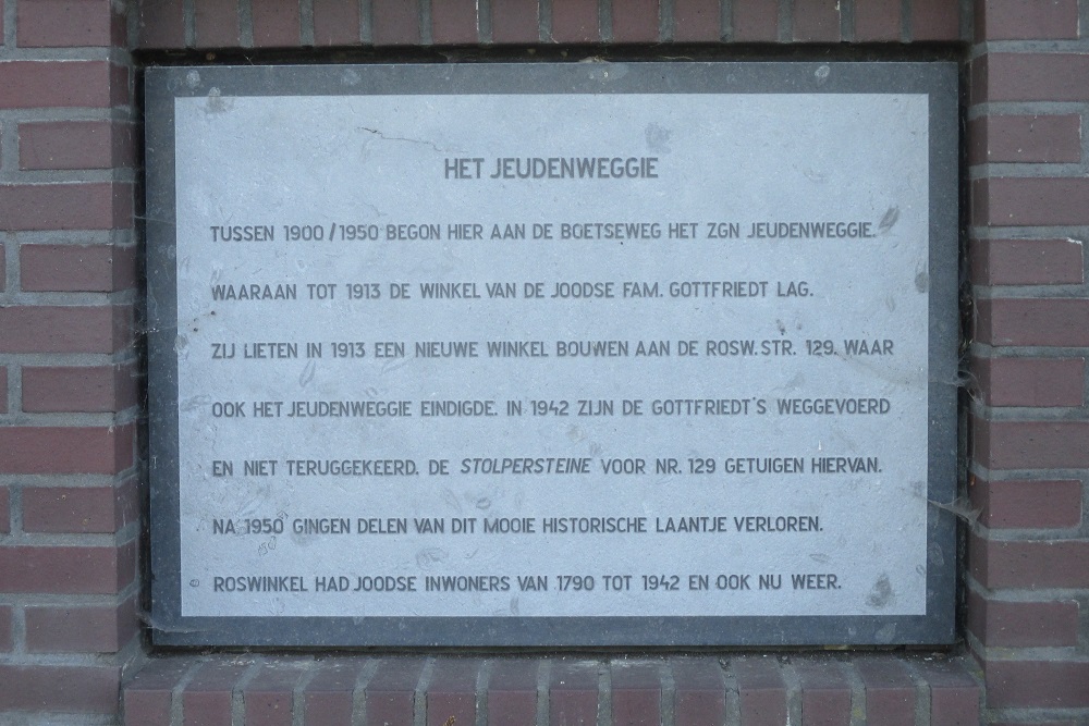 Monument Jeudenweggie Roswinkel #2