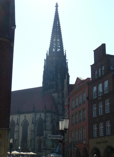 Gedenktekens Verwoesting en Wederopbouw Prinzipalmarkt / St. Lamberti Kirche Mnster #4