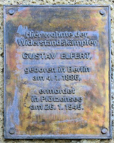 Plaque Gustav Elfert #1
