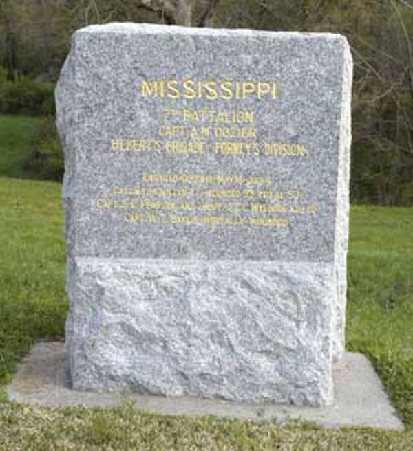Monument 7th Battalion Mississippi Infantry (Confederates)