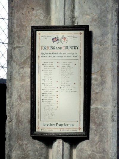 Roll of Honour Old Bolingbroke Church #1