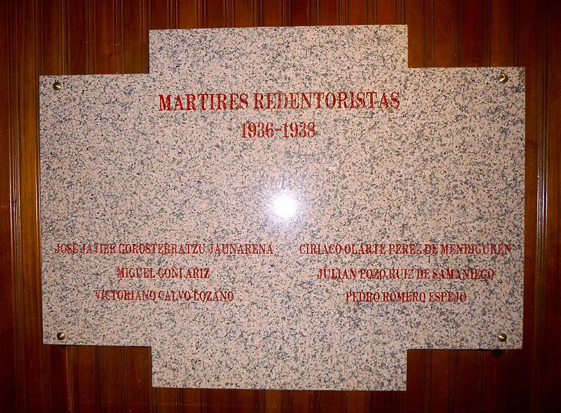 Monument Vermoorde Geestelijken Santuario de Nuestra Seora del Perpetuo Socorro