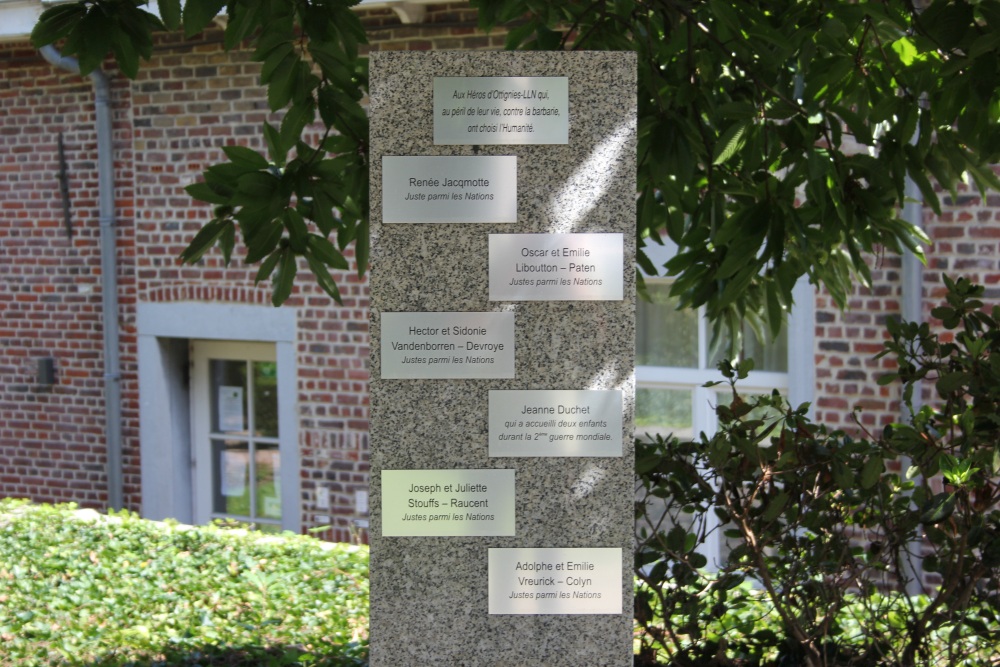 Monument Rechtvaardigen Onder de Volkeren Ottignies #2