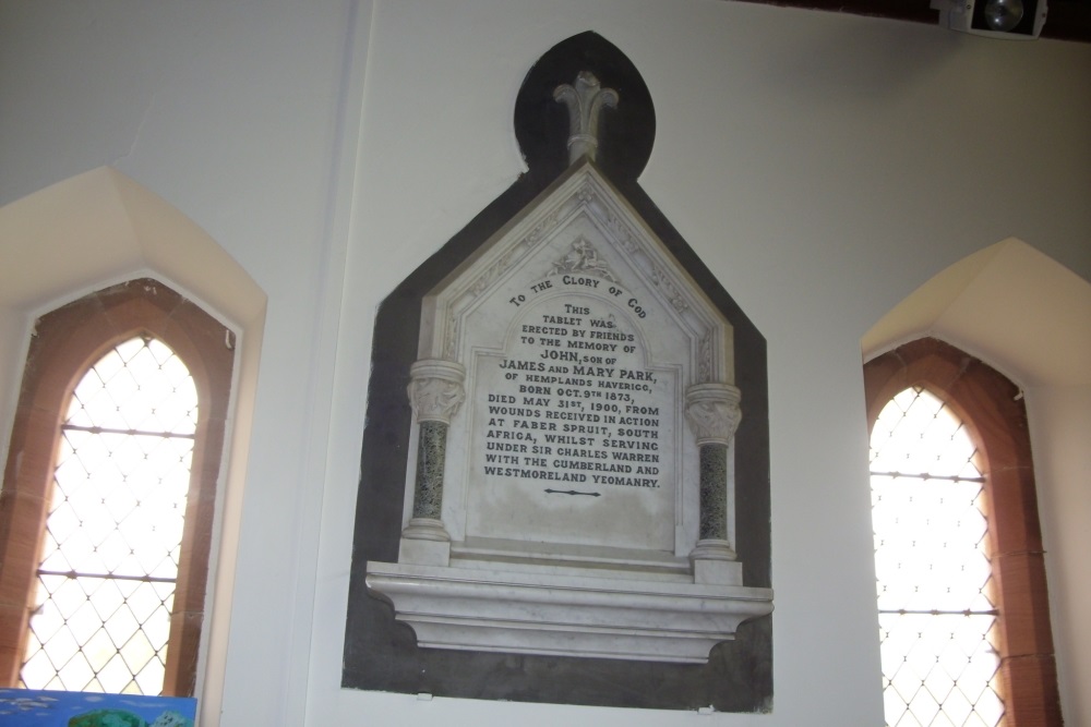 War Memorial  St. Luke Church Haverigg #2