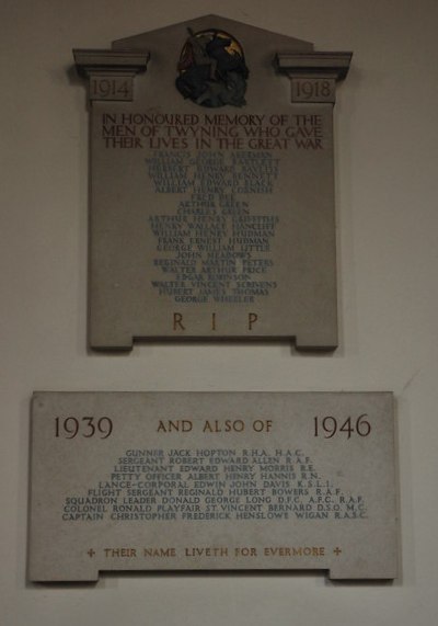 Oorlogsmonument Twyning Church