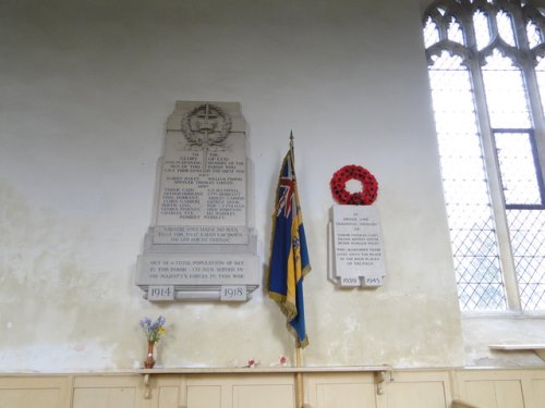 War Memorial Tunstall Church