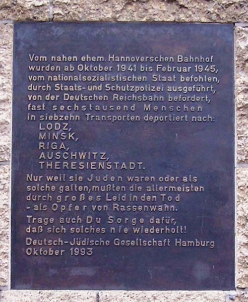 Memorial Deportations Hannverschen Bahnhof